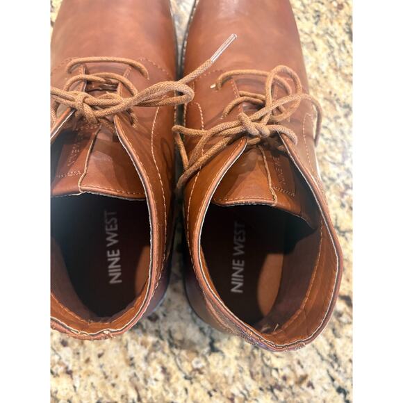 Nine West Men's Neilton Faux-Leather Chukka Boots Brown Size 12 - Picture 4 of 8